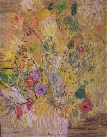 Painting titled "FLORAL BOUQUET" by David Cade, Original Artwork, Pastel