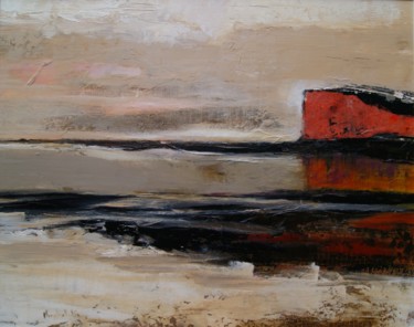 Peinture intitulée "Falaise rose" par Hervé Marchelidon, Œuvre d'art originale, Acrylique