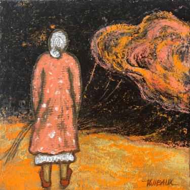 绘画 标题为“Lâcher prise” 由Véronique Wibaux, 原创艺术品, 丙烯 安装在木质担架架上