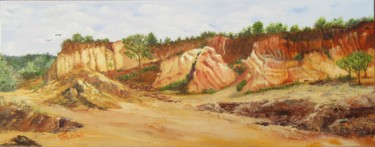 Painting titled "Les Ocres" by Françoise Rutillet, Original Artwork