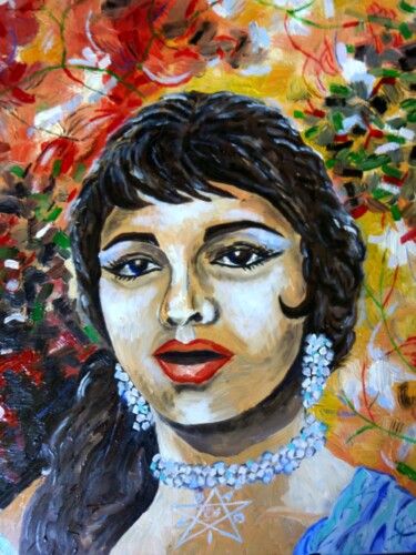 Painting titled "Anuradha" by Dragos Bagia, Original Artwork, Oil