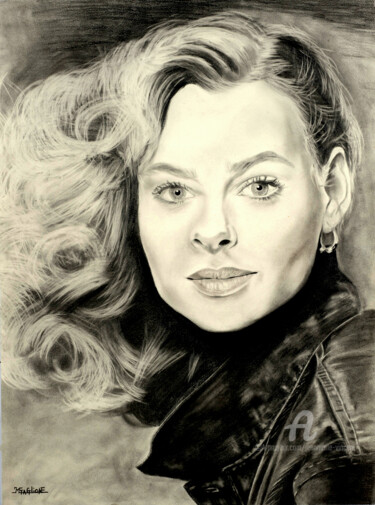 Visage de femme Dessin intitulée "Visage de femme" par Jean Marie Vincent, Œuvre d'art originale, Graphite