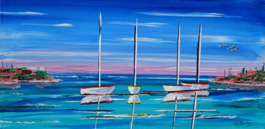 Peinture intitulée "plaisance" par Gilbert Morales, Œuvre d'art originale, Acrylique