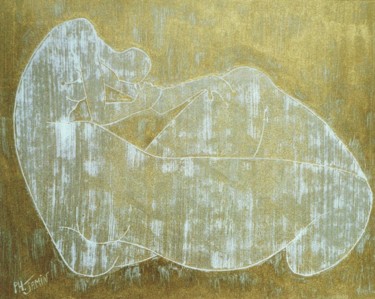 印花与版画 标题为“L'odalisque II” 由Philippe Jamin, 原创艺术品, Linocuts