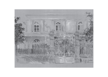 Maison Repiquet, 25 rue de Paris. St Denis La Réunion 图画 标题为“Maison Repiquet, 25…” 由Pol Soupe, 原创艺术品, 铅笔