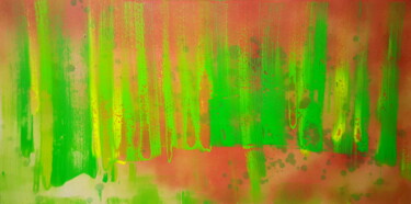 Schilderij getiteld "fire wood" door Sabina Kiss, Origineel Kunstwerk, Acryl
