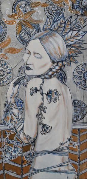 Pudeur Orientale 绘画 标题为“Pudeur Orientale” 由Elisabeth Tiffon (Eli TIFFON CUENCA), 原创艺术品, 丙烯