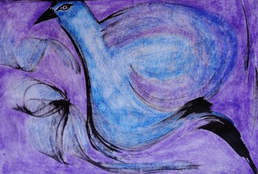 Peinture intitulée "Envole-moi" par Francisco Mendes, Œuvre d'art originale, Encre