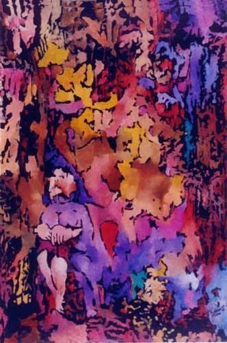 Malarstwo zatytułowany „No.K49” autorstwa Małgorzata Krasucka, Oryginalna praca, Olej Zamontowany na Drewniana rama noszy