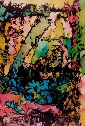 Malarstwo zatytułowany „No.K45” autorstwa Małgorzata Krasucka, Oryginalna praca, Olej Zamontowany na Drewniana rama noszy