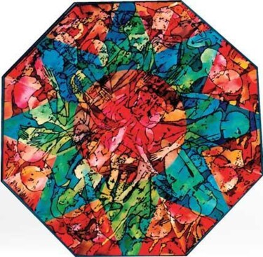 Malarstwo zatytułowany „No.W79 Kalejdoskop…” autorstwa Małgorzata Krasucka, Oryginalna praca, Olej