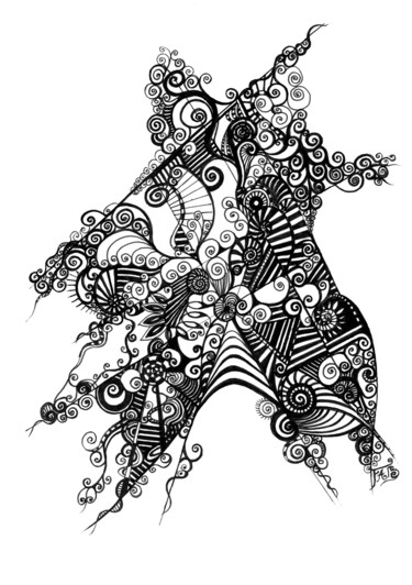 pataflore.jpg Dessin intitulée "pataflore.jpg" par Fabrice Cadet, Œuvre d'art originale, Encre