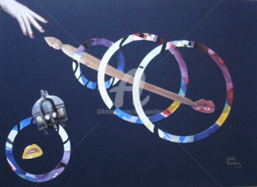 Comme un sortilège Collages intitulée "Comme un sortilège" par Nelly Sanchez, Œuvre d'art originale, Collages