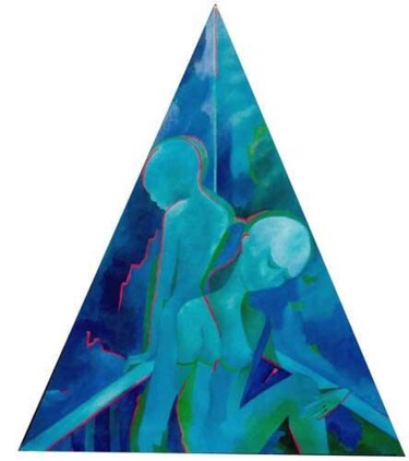 Malarstwo zatytułowany „No.W85 TrojatIV” autorstwa Małgorzata Krasucka, Oryginalna praca, Olej Zamontowany na Drewniana rama…