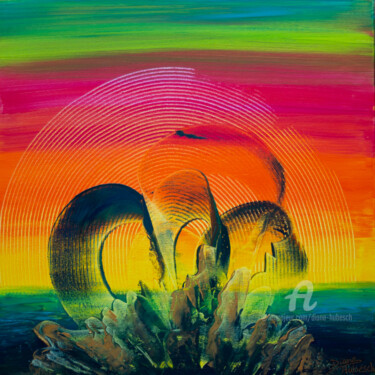 Expression - Vibratoire - Corps - Terre Peinture intitulée "Expression - Vibrat…" par Diane Hubesch, Œuvre d'art originale, Acrylique