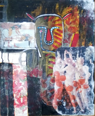 Peinture intitulée "UnFaced-46x38" par Baptiste Vanweydeveldt, Œuvre d'art originale, Acrylique