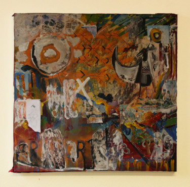 Peinture intitulée "Sur le parking d'ou…" par Baptiste Vanweydeveldt, Œuvre d'art originale, Acrylique