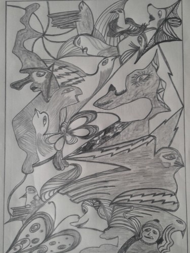 Schilderij getiteld "20180804-171431.jpg" door Marianne Huizinga, Origineel Kunstwerk