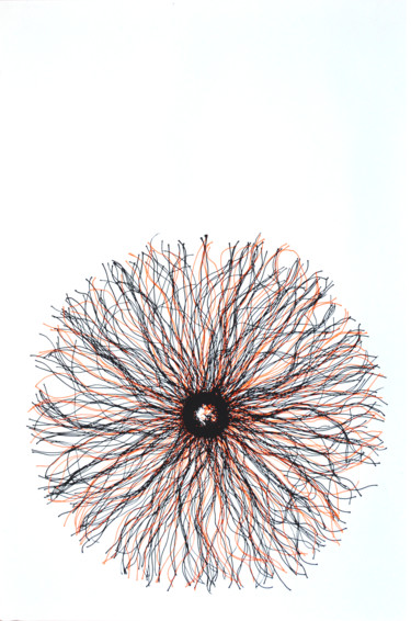 Gravures & estampes intitulée "Réseau 26" par Jeff, Œuvre d'art originale, Sérigraphie