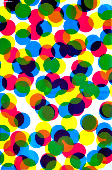 Gravures & estampes intitulée "Bubble 1" par Jeff, Œuvre d'art originale, Sérigraphie