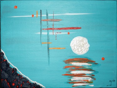 Peinture intitulée "sunset-abstract.jpg" par Johan Hagendorens, Œuvre d'art originale, Acrylique
