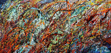 Painting titled "Twilight Echoes" by Eugenia Mangra, Original Artwork, Acrylic