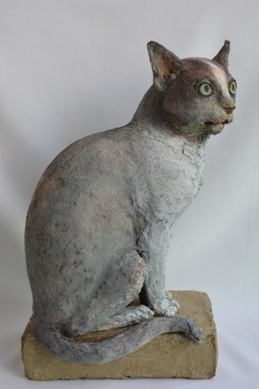 雕塑 标题为“LE CHAT” 由Barake Sculptor, 原创艺术品, 纸