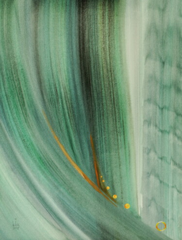 Schilderij getiteld "energy flow - Lhaonn" door Sabina Kiss, Origineel Kunstwerk, Acryl