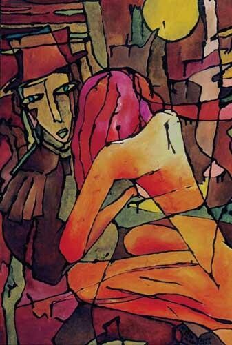 Malarstwo zatytułowany „No.K4” autorstwa Małgorzata Krasucka, Oryginalna praca, Olej Zamontowany na Drewniana rama noszy