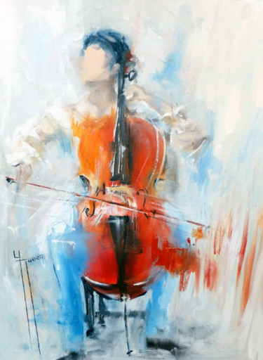 Peinture intitulée "Solo n°194" par Yveline Javer, Œuvre d'art originale, Huile