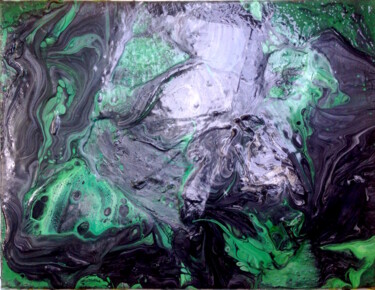 Peinture intitulée "coin de verdure" par Emma Laroche, Œuvre d'art originale, Acrylique