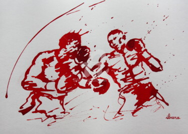图画 标题为“Boxe N°13” 由Henri Ibara, 原创艺术品, 墨