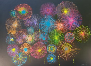 Peinture intitulée "14 juillet" par Pascal, Œuvre d'art originale, Acrylique