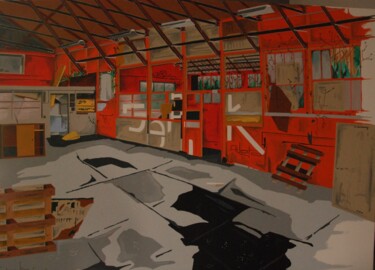 Peinture intitulée "La Dynamiterie Nobe…" par Christophe Caniac, Œuvre d'art originale, Acrylique