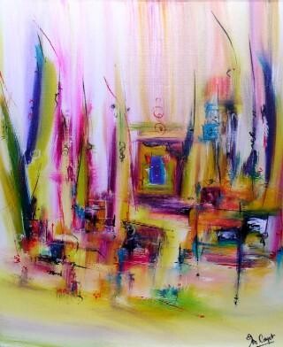 Painting titled "Les châtaignes de q…" by Muriel Cayet, Original Artwork, Oil