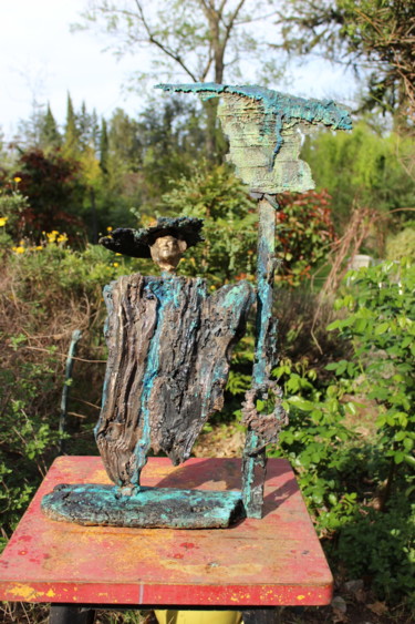 Sculpture intitulée "l'abnégation du gua…" par Frédéric Lange, Œuvre d'art originale, Bronze