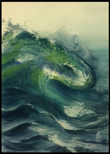 Peinture intitulée "Paysages-Libres-n-9…" par Murielle Léger, Œuvre d'art originale, Pastel