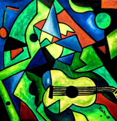 Painting titled "The Concert" by Georg Kiehn, Original Artwork, Oil