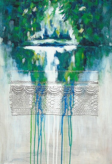 Peinture intitulée "coule le temps" par Daniel Coste, Œuvre d'art originale, Acrylique
