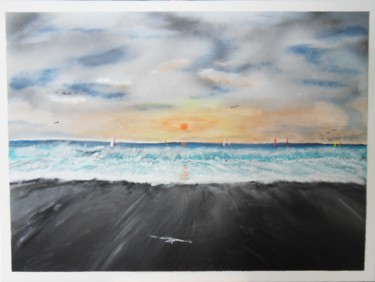 Peinture intitulée "LE RIVAGE" par Pascal Feriault, Œuvre d'art originale, Acrylique