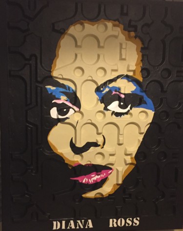 Peinture intitulée "DIANA ROSS" par Pascal Feriault, Œuvre d'art originale, Acrylique