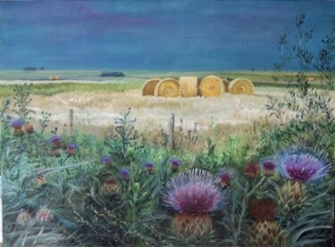 Pintura titulada "Cardos para Karina" por Rosario De Mattos, Obra de arte original, Oleo