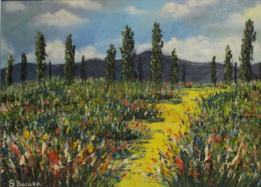 "FIELD" 绘画 标题为“"FIELD"” 由Sergeys Balura, 原创艺术品, 油 安装在木质担架架上
