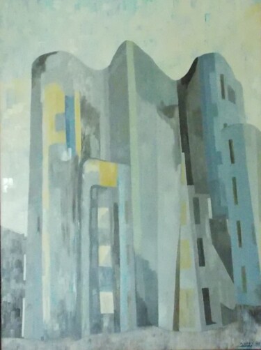 Painting titled "Gehry-Bau Neuer Zol…" by Harry, Original Artwork, Oil