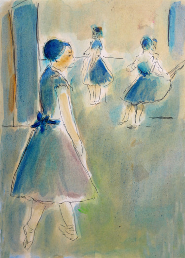 Painting titled "exDanseuses   (d'ap…" by Jean Mirre, Original Artwork, Oil