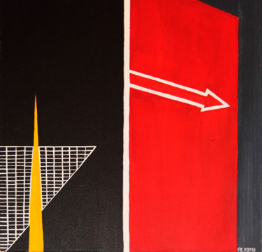 Peinture intitulée "les fleches" par Christophe Etronnier, Œuvre d'art originale, Acrylique