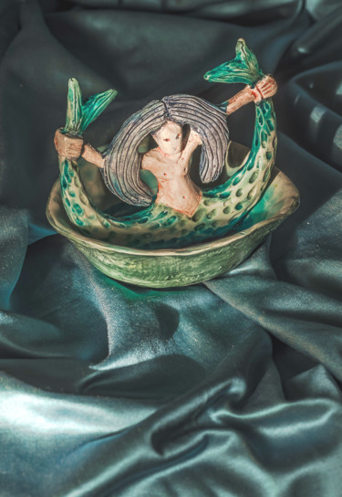 雕塑 标题为“piccola sirena” 由Silvia Benfenati, 原创艺术品, 陶瓷