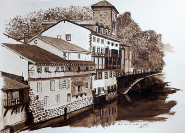 Painting titled "Saint Jean Pied de…" by Alain Elshocht, Original Artwork, Pigments
