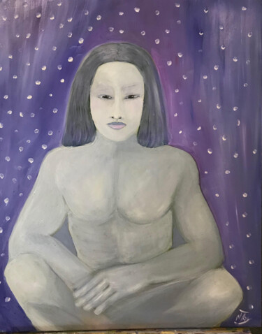 Painting titled "Wayfarer" by Njoy, Original Artwork, Oil