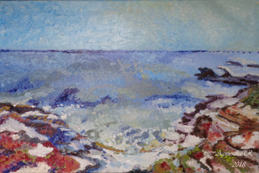 Peinture intitulée "Quiberon 1" par Agnieszka Rozek, Œuvre d'art originale, Huile
